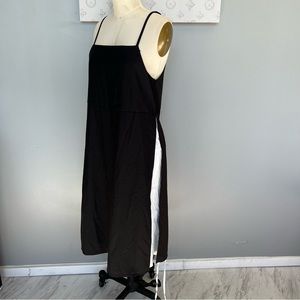 mozao women’s black and white midi dress L m160-26